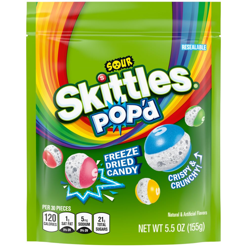 Crunchy Skittles Sour POPd Snack