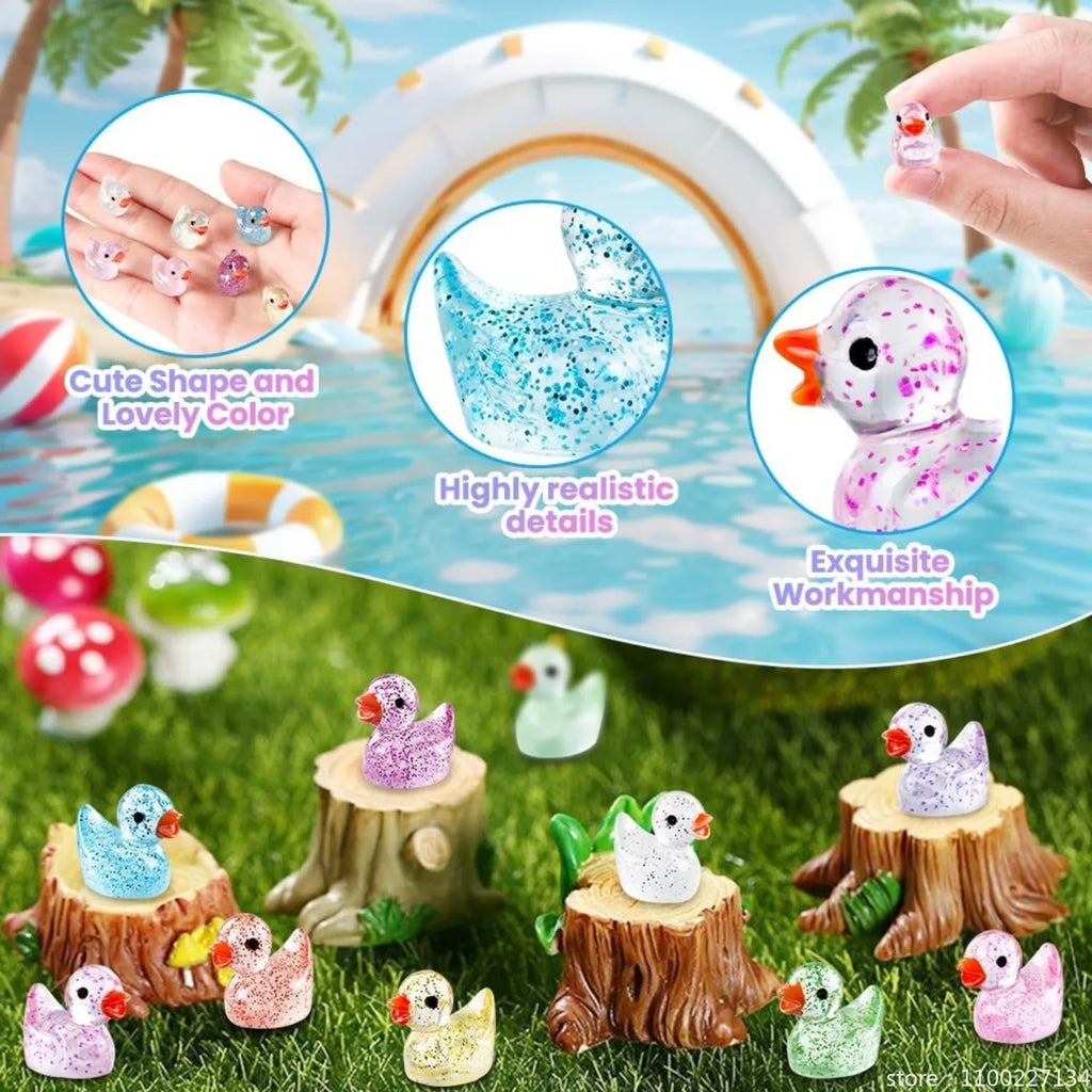 Mini Resin Duck Collectible Set