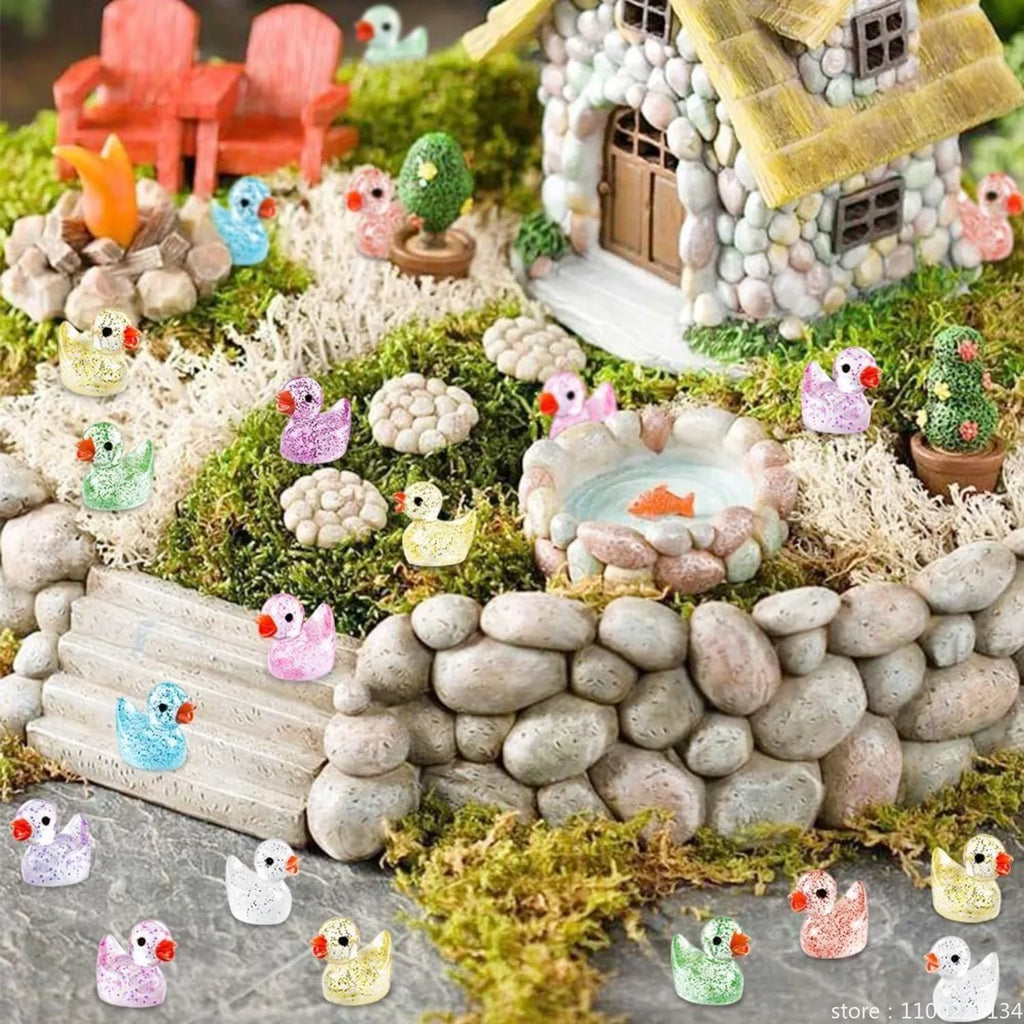Mini Resin Duck Collectible Set
